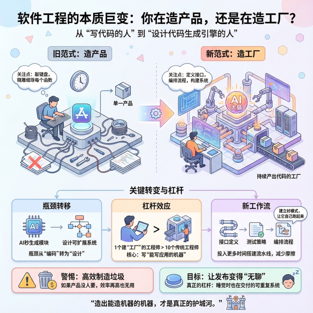 軟件工程的本質已變 你在造產品，還是在造工廠？